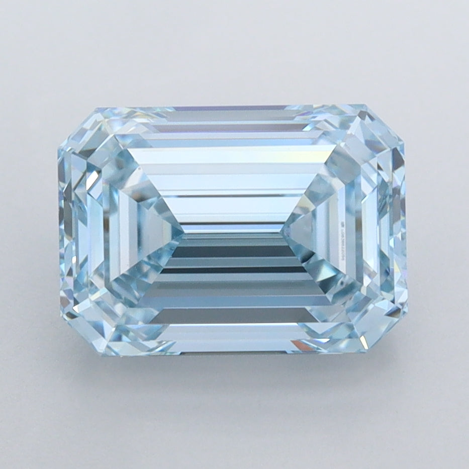 2.78 Carat Emerald Shaped, Ideal Cut, VVS2 Clarity, IGI Certified Lab Grown Diamond