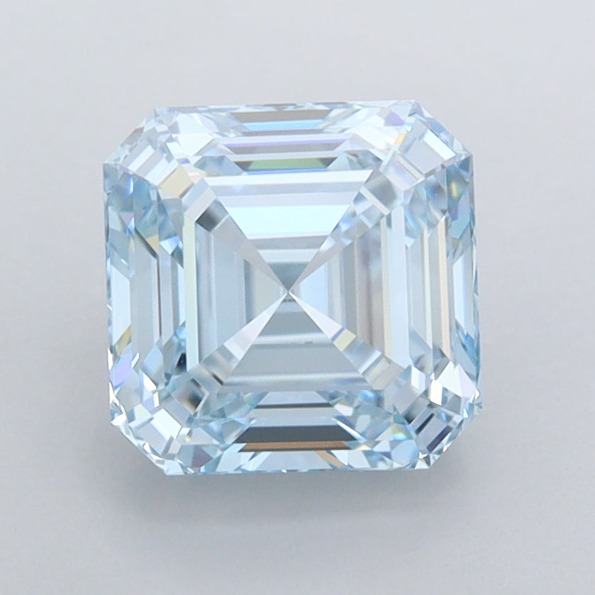 2.07 Carat Asscher Shaped, Ideal Cut, VVS2 Clarity, IGI Certified Lab Grown Diamond