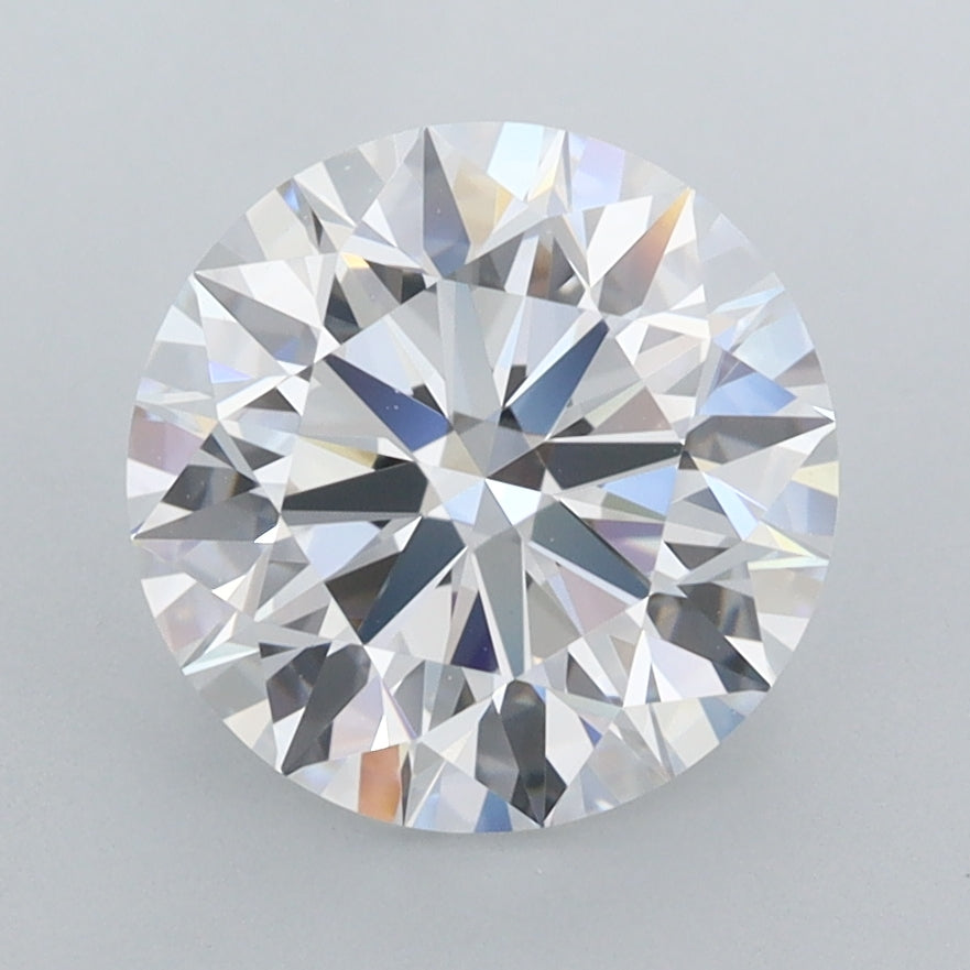 2.55 Carat Round Shaped, Ideal Cut, D Color, IF Clarity, IGI Certified Lab Grown Diamond