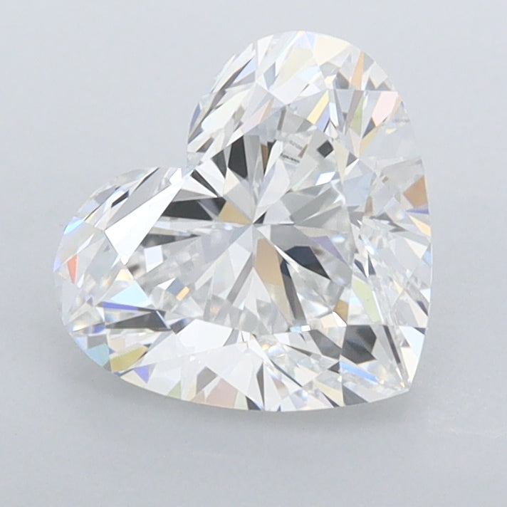 1.45 Carat Heart Shaped, Ideal Cut, D Color, IF Clarity, IGI Certified Lab Grown Diamond