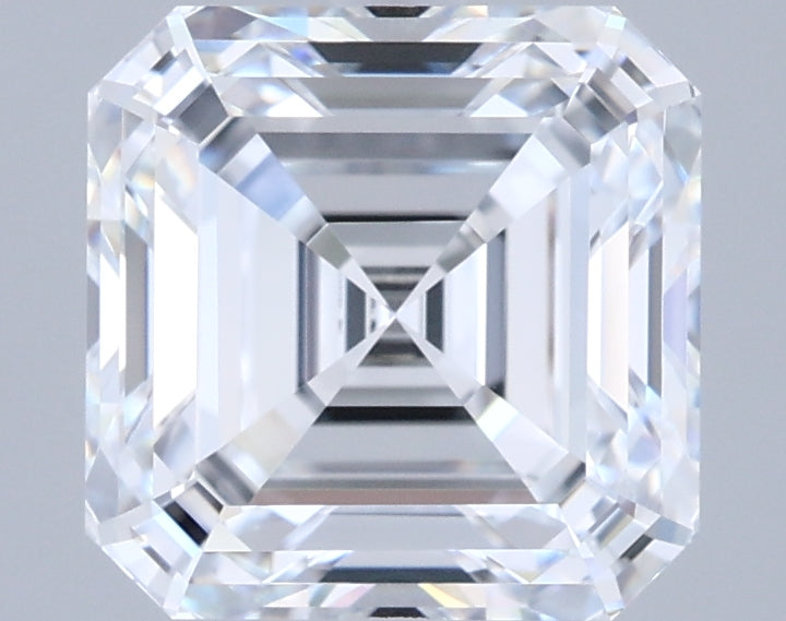 2.47 Carat Asscher Shaped, Ideal Cut, E Color, VVS1 Clarity, IGI Certified Lab Grown Diamond