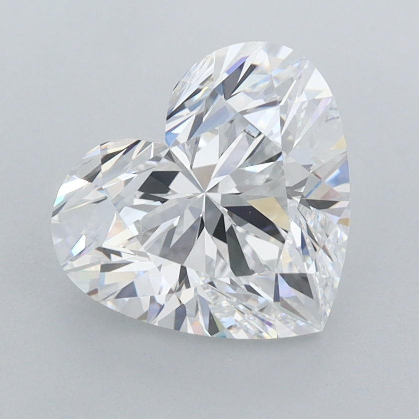 2.01 Carat Heart Shaped, Very Good Cut, D Color, IF Clarity, IGI Certified Lab Grown Diamond