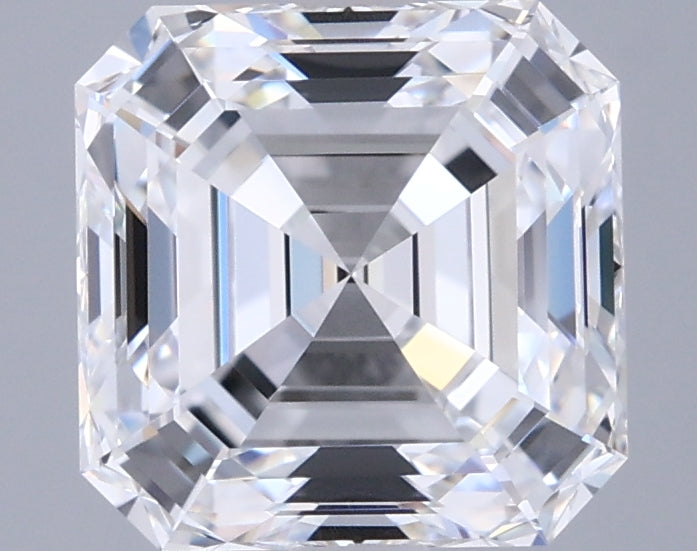 2.56 Carat Asscher Shaped, Ideal Cut, D Color, VVS1 Clarity, IGI Certified Lab Grown Diamond