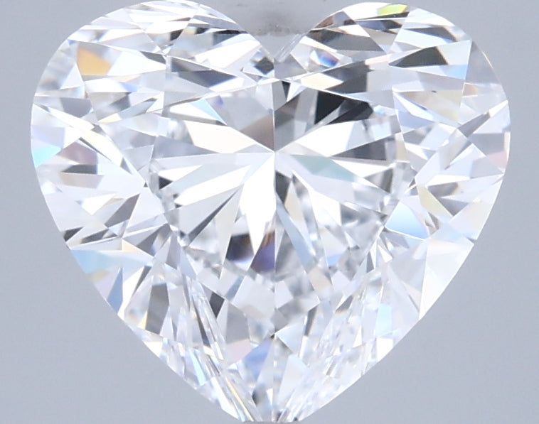 2.50 Carat Heart Shaped, Ideal Cut, D Color, VVS1 Clarity, IGI Certified Lab Grown Diamond