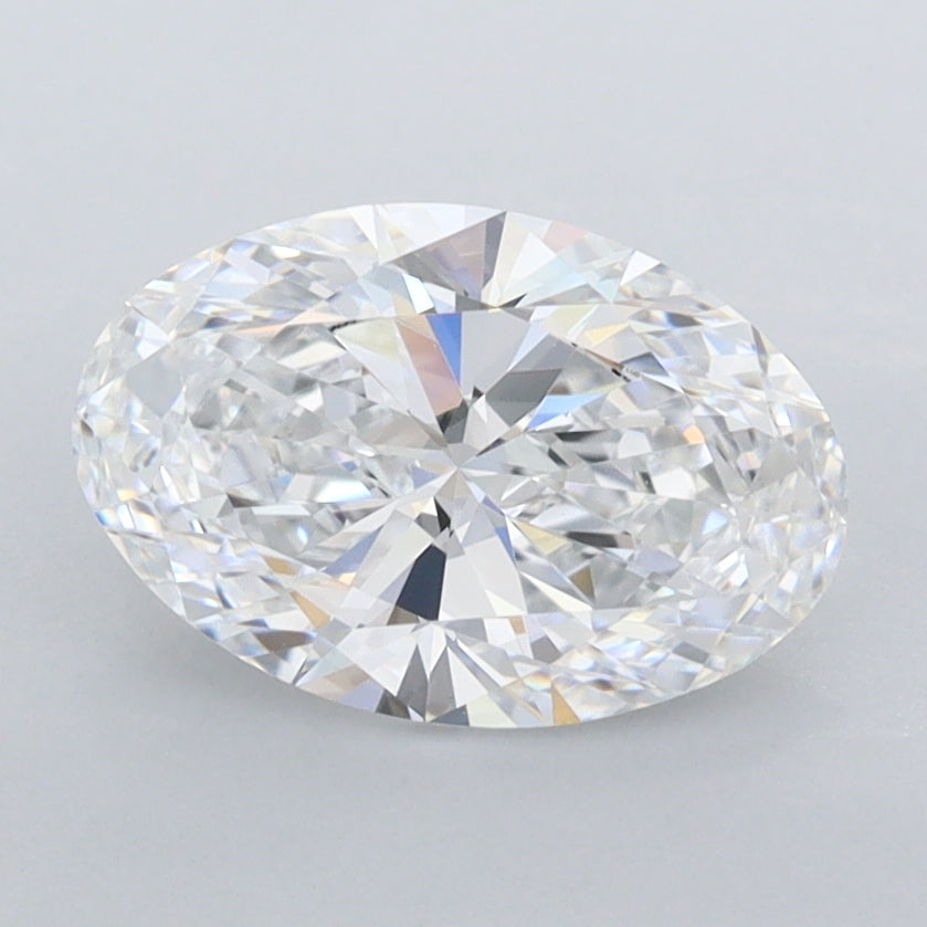 1.54 Carat Oval Shaped, Ideal Cut, D Color, VVS1 Clarity, IGI Certified Lab Grown Diamond