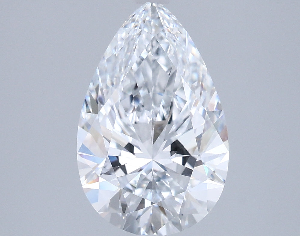 1.85 Carat Pear Shaped, Ideal Cut, D Color, VVS1 Clarity, IGI Certified Lab Grown Diamond