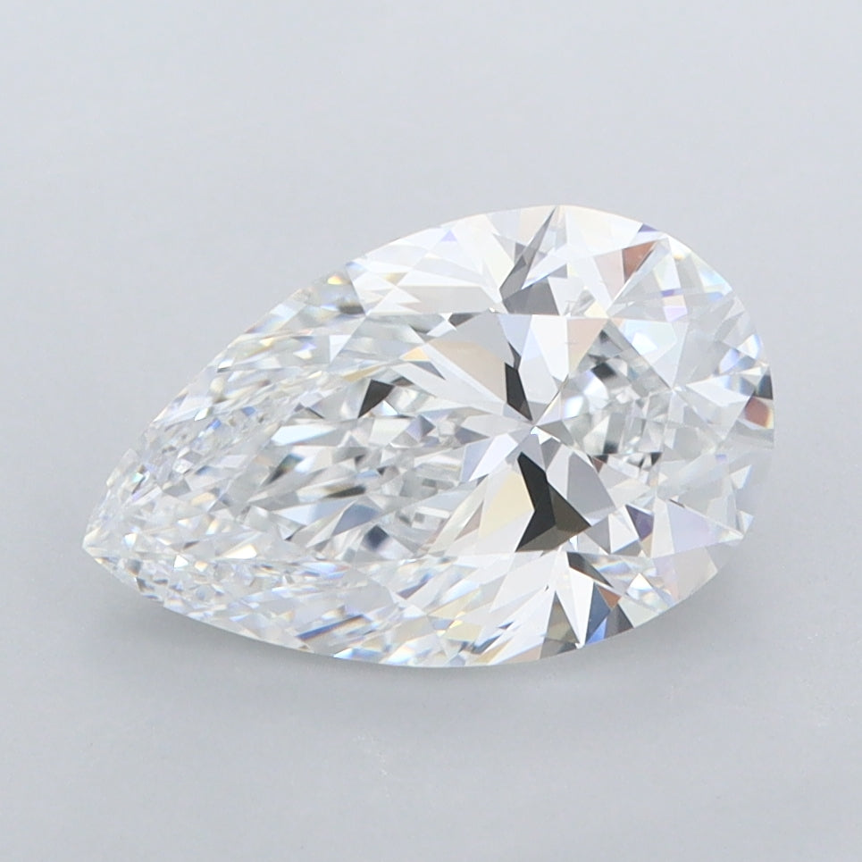 2.00 Carat Pear Shaped, Excellent Cut, D Color, VS2 Clarity, IGI Certified Lab Grown Diamond