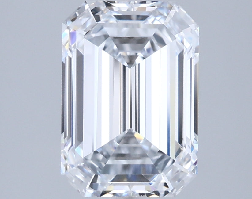 2.57 Carat Emerald Shaped, Ideal Cut, E Color, VVS1 Clarity, IGI Certified Lab Grown Diamond