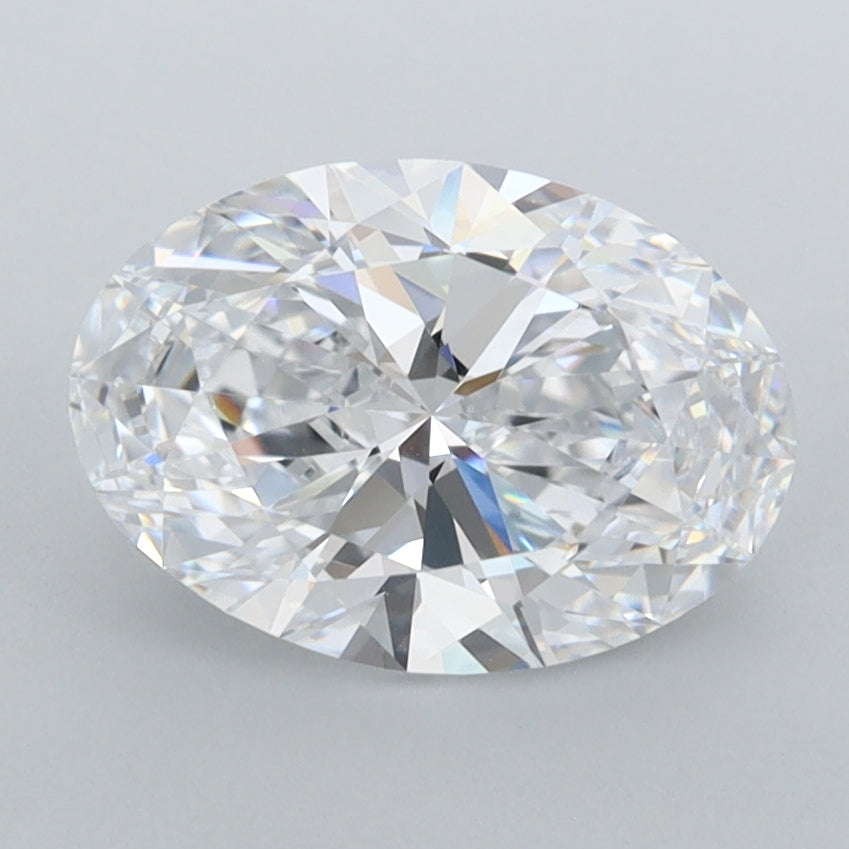 2.03 Carat Oval Shaped, Ideal Cut, D Color, IF Clarity, IGI Certified Lab Grown Diamond