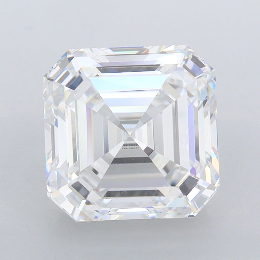 3.09 Carat Asscher Shaped, Ideal Cut, D Color, VVS1 Clarity, IGI Certified Lab Grown Diamond