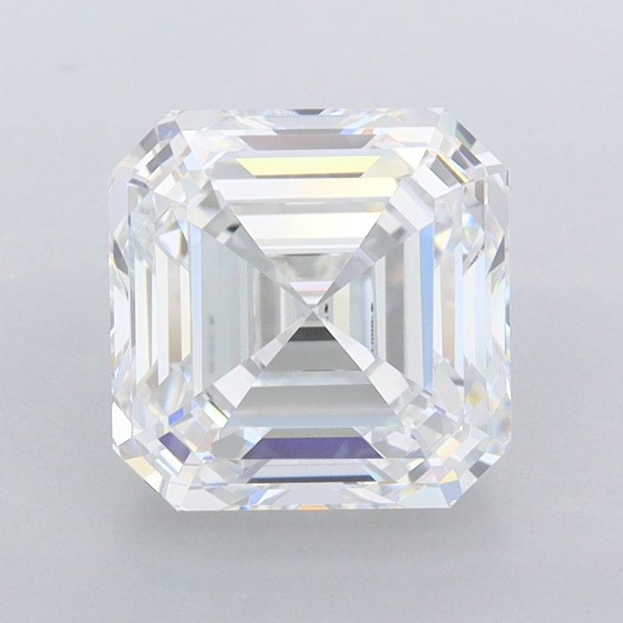 3.01 Carat Asscher Shaped, Ideal Cut, D Color, VVS1 Clarity, IGI Certified Lab Grown Diamond