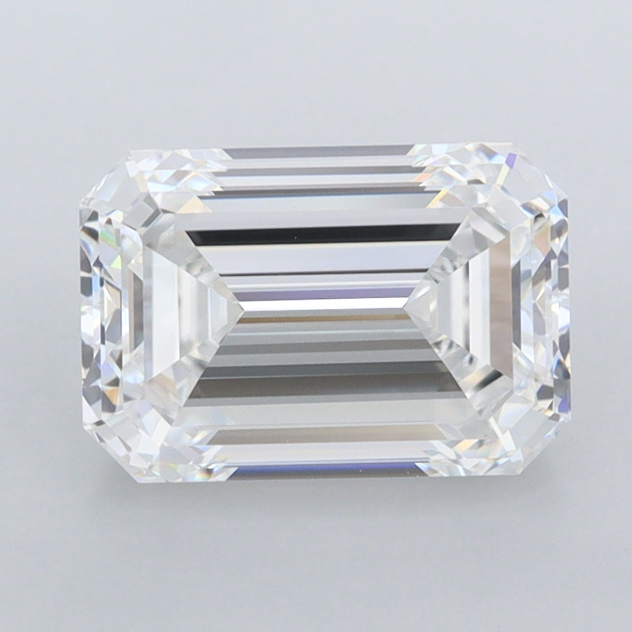 3.00 Carat Emerald Shaped, Ideal Cut, D Color, FL Clarity, IGI Certified Lab Grown Diamond