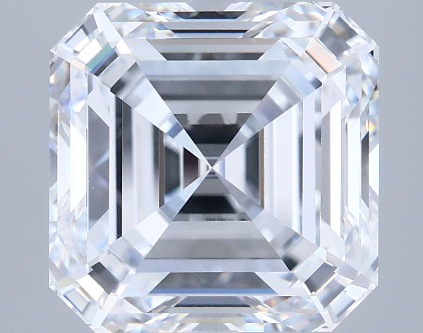 4.10 Carat Asscher Shaped, Ideal Cut, E Color, VVS1 Clarity, IGI Certified Lab Grown Diamond