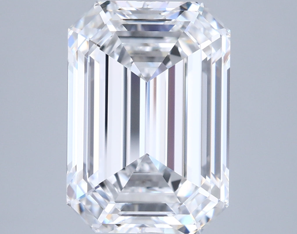 4.04 Carat Emerald Shaped, Ideal Cut, D Color, VVS1 Clarity, IGI Certified Lab Grown Diamond