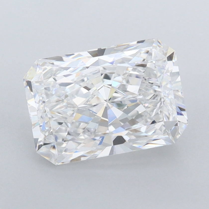 1.81 Carat Radiant Shaped, Ideal Cut, D Color, FL Clarity, IGI Certified Lab Grown Diamond
