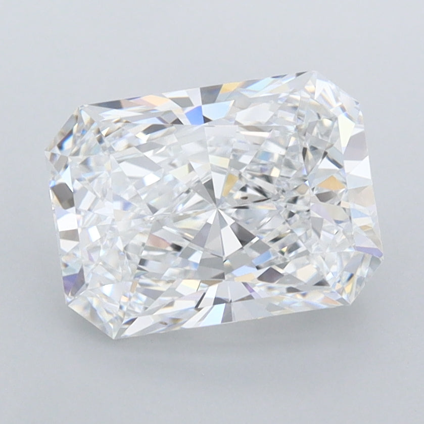 2.06 Carat Radiant Shaped, Ideal Cut, D Color, FL Clarity, IGI Certified Lab Grown Diamond
