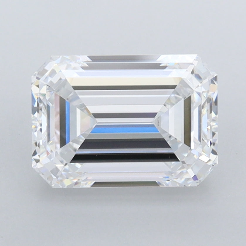 2.30 Carat Emerald Shaped, Ideal Cut, D Color, FL Clarity, IGI Certified Lab Grown Diamond