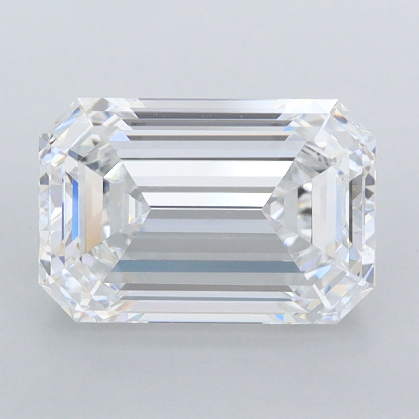 2.23 Carat Emerald Shaped, Ideal Cut, D Color, FL Clarity, IGI Certified Lab Grown Diamond