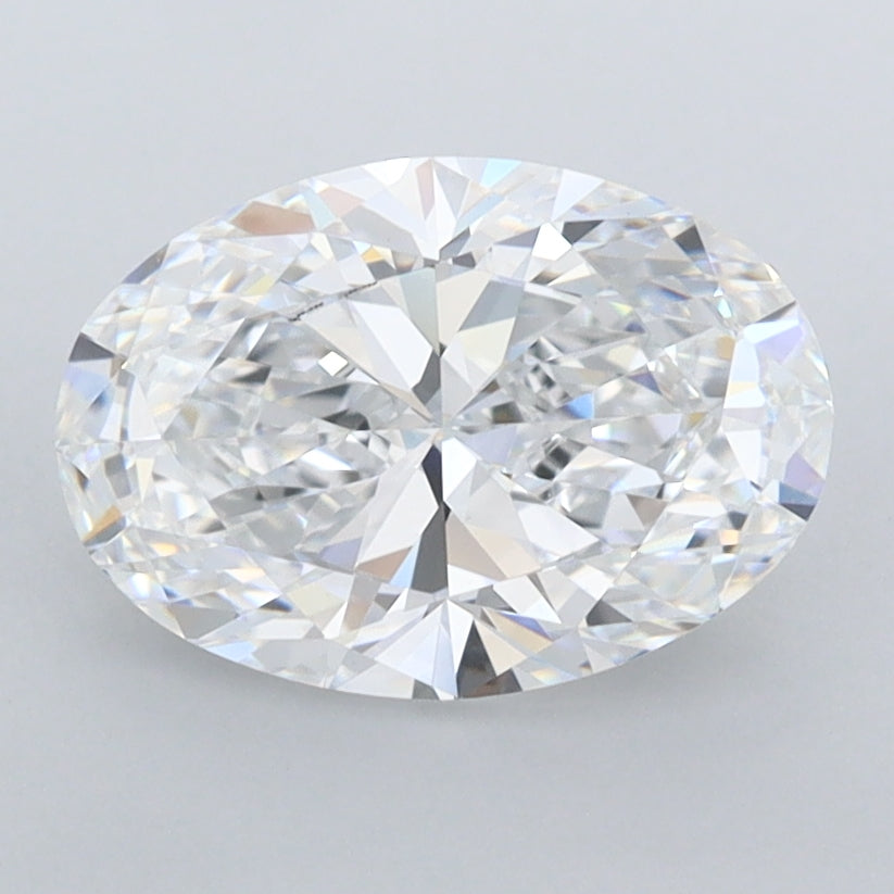 1.91 Carat Oval Shaped, Ideal Cut, D Color, FL Clarity, IGI Certified Lab Grown Diamond