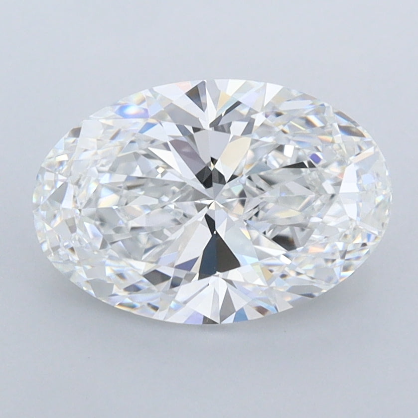 1.84 Carat Oval Shaped, Ideal Cut, D Color, FL Clarity, IGI Certified Lab Grown Diamond
