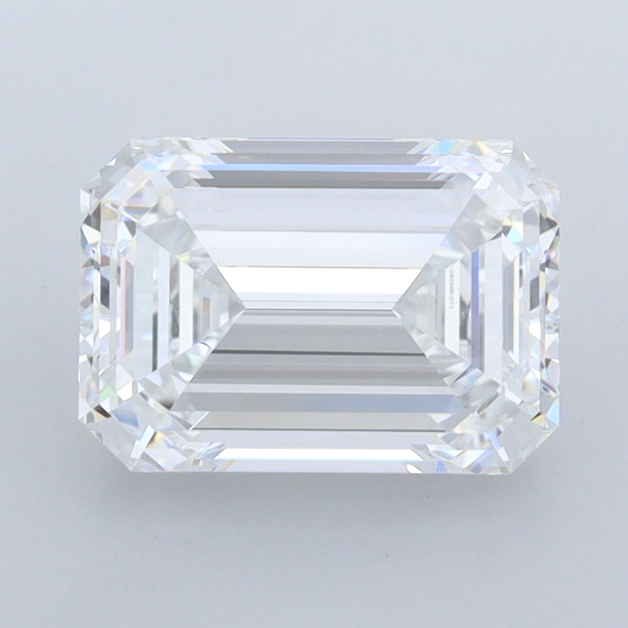 2.84 Carat Emerald Shaped, Ideal Cut, D Color, FL Clarity, IGI Certified Lab Grown Diamond