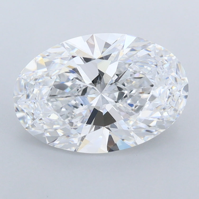 1.95 Carat Oval Shaped, Ideal Cut, D Color, FL Clarity, IGI Certified Lab Grown Diamond