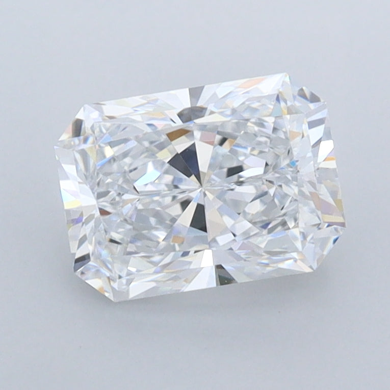 1.31 Carat Radiant Shaped, Ideal Cut, D Color, FL Clarity, IGI Certified Lab Grown Diamond