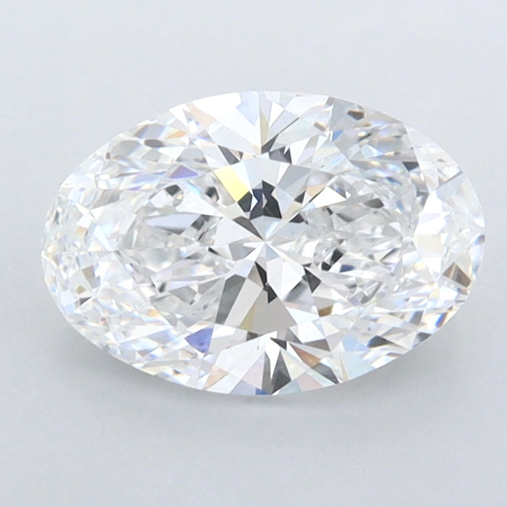 1.35 Carat Oval Shaped, Ideal Cut, D Color, FL Clarity, IGI Certified Lab Grown Diamond