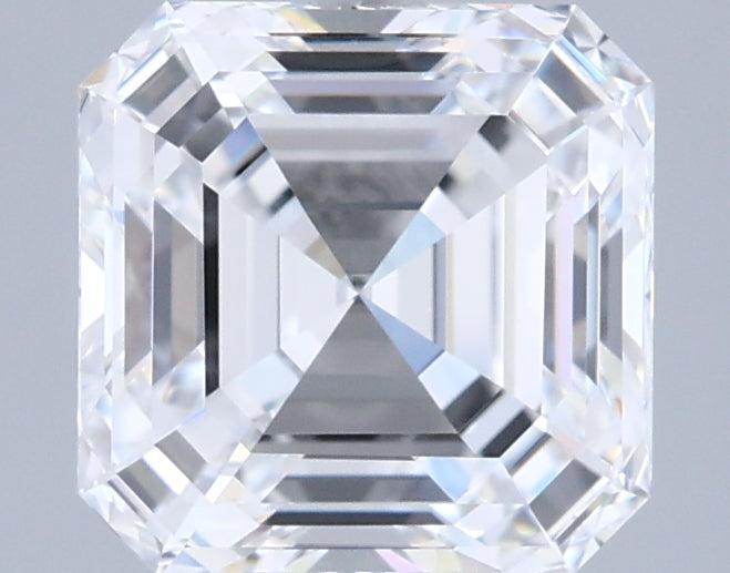 2.10 Carat Asscher Shaped, Ideal Cut, D Color, VVS1 Clarity, IGI Certified Lab Grown Diamond