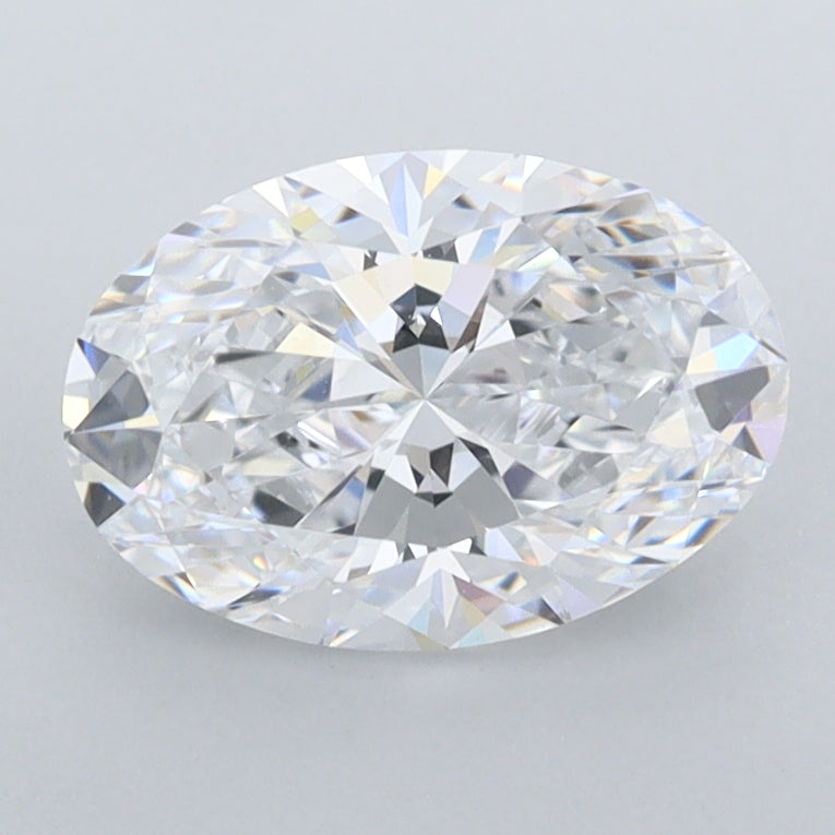 1.55 Carat Oval Shaped, Excellent Cut, D Color, FL Clarity, IGI Certified Lab Grown Diamond