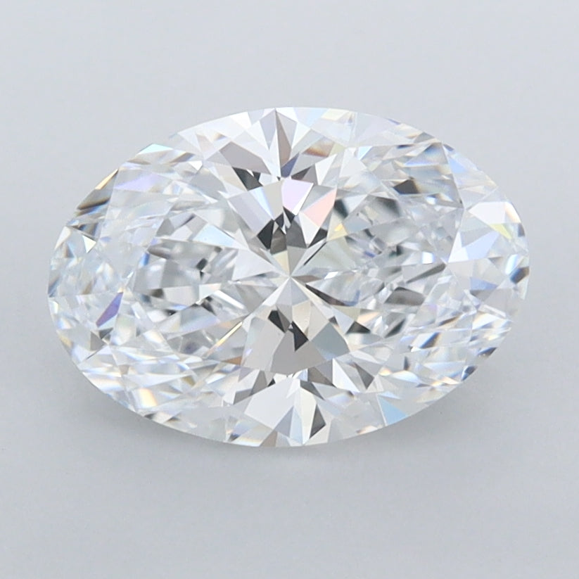 1.69 Carat Oval Shaped, Ideal Cut, D Color, FL Clarity, IGI Certified Lab Grown Diamond