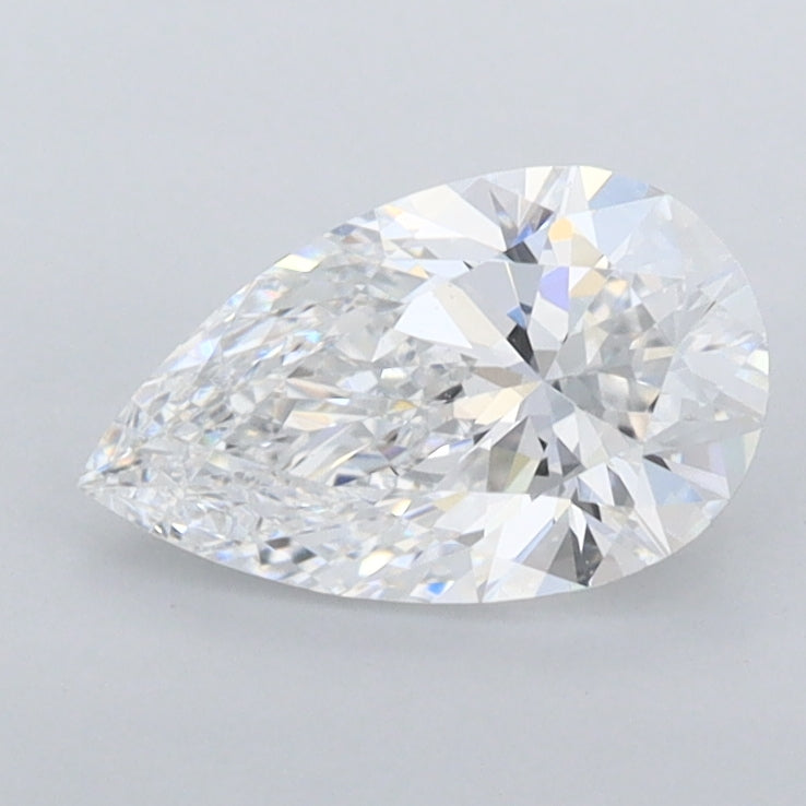 1.00 Carat Pear Shaped, Excellent Cut, D Color, VVS1 Clarity, IGI Certified Lab Grown Diamond