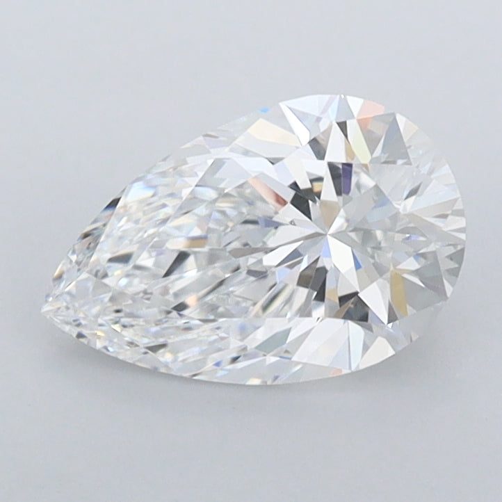 1.02 Carat Pear Shaped, Excellent Cut, D Color, FL Clarity, IGI Certified Lab Grown Diamond