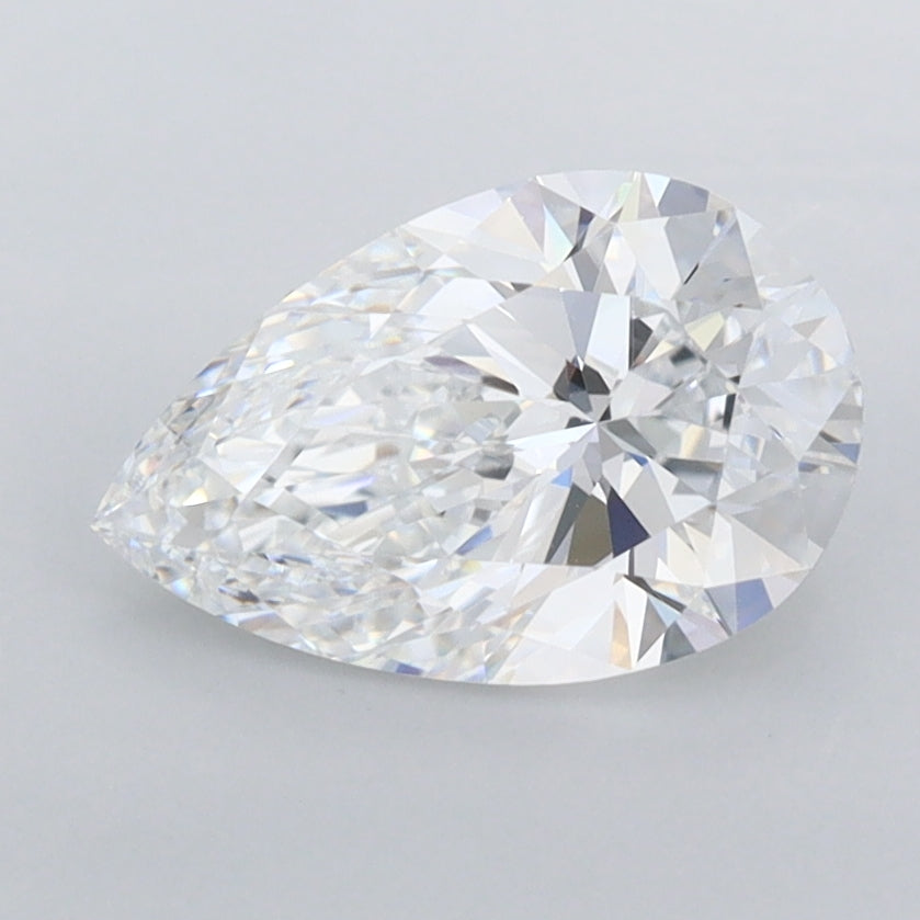 1.51 Carat Pear Shaped, Ideal Cut, D Color, FL Clarity, IGI Certified Lab Grown Diamond