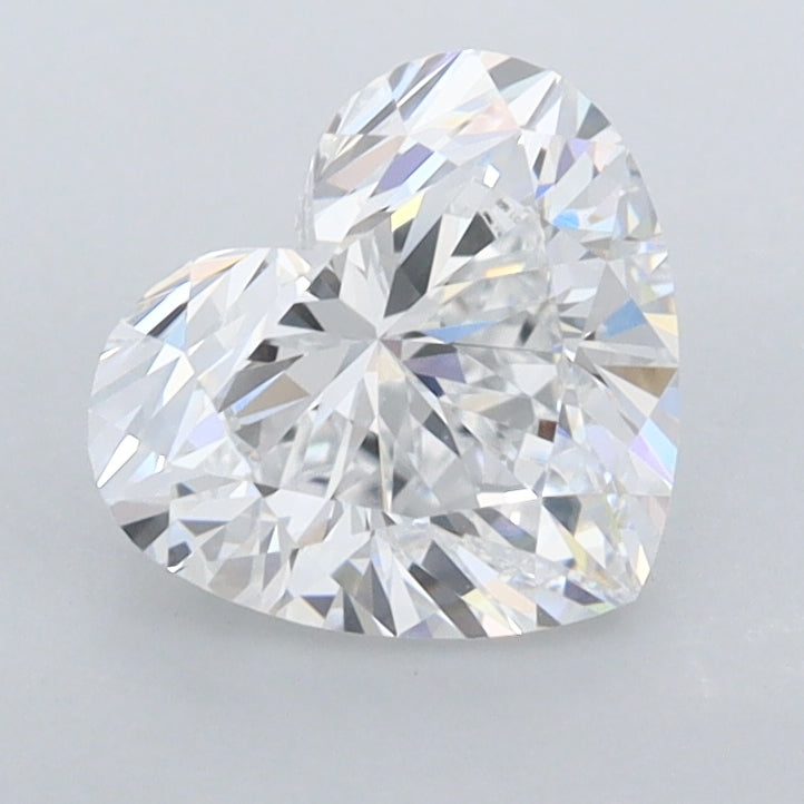1.54 Carat Heart Shaped, Ideal Cut, D Color, VVS1 Clarity, IGI Certified Lab Grown Diamond
