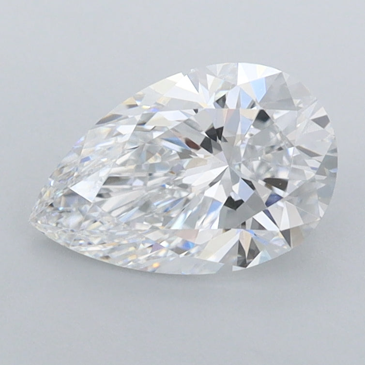 1.26 Carat Pear Shaped, Ideal Cut, D Color, IF Clarity, IGI Certified Lab Grown Diamond