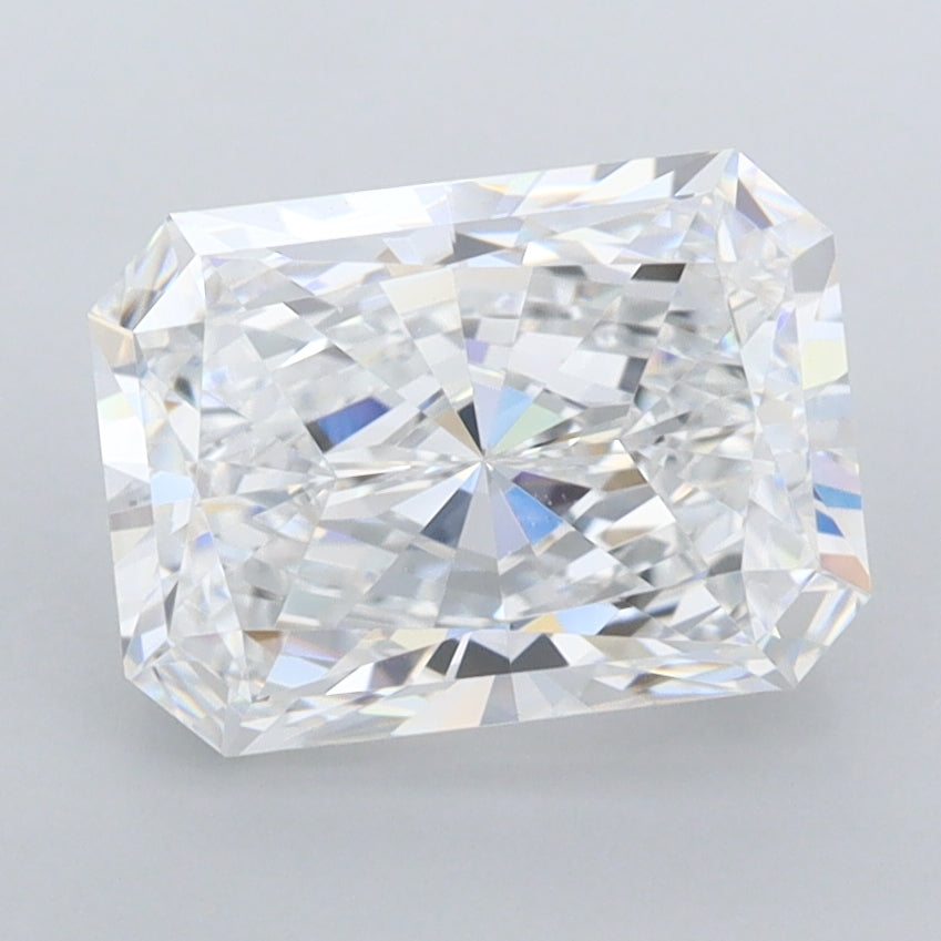 2.54 Carat Radiant Shaped, Ideal Cut, D Color, FL Clarity, IGI Certified Lab Grown Diamond