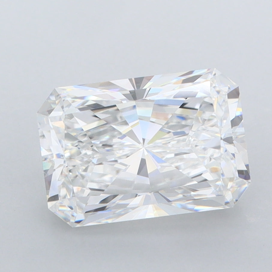 2.46 Carat Radiant Shaped, Ideal Cut, D Color, FL Clarity, IGI Certified Lab Grown Diamond
