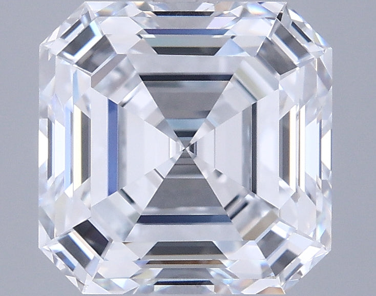 2.95 Carat Asscher Shaped, Ideal Cut, E Color, VVS1 Clarity, IGI Certified Lab Grown Diamond