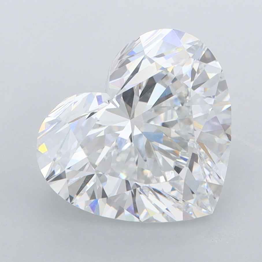3.02 Carat Heart Shaped, Ideal Cut, D Color, VVS1 Clarity, IGI Certified Lab Grown Diamond
