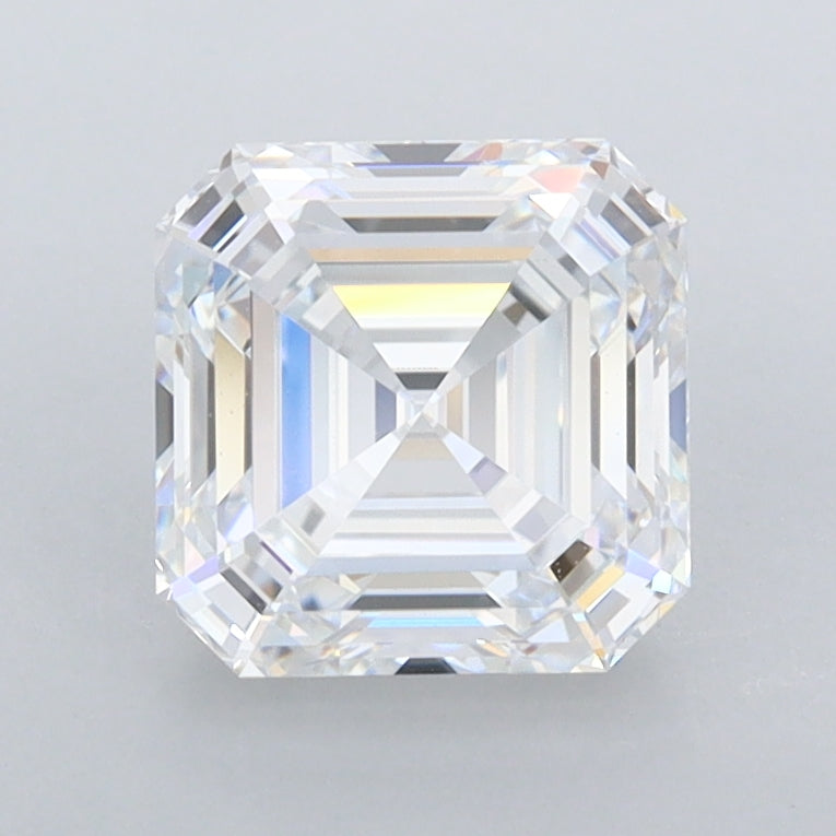 1.77 Carat Asscher Shaped, Ideal Cut, D Color, FL Clarity, IGI Certified Lab Grown Diamond