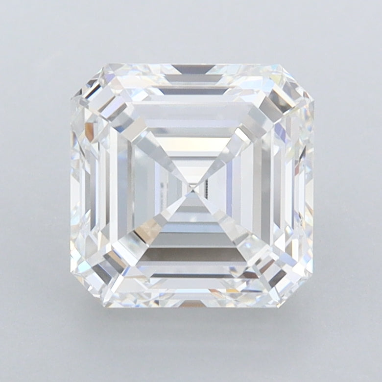 1.93 Carat Asscher Shaped, Ideal Cut, E Color, FL Clarity, IGI Certified Lab Grown Diamond