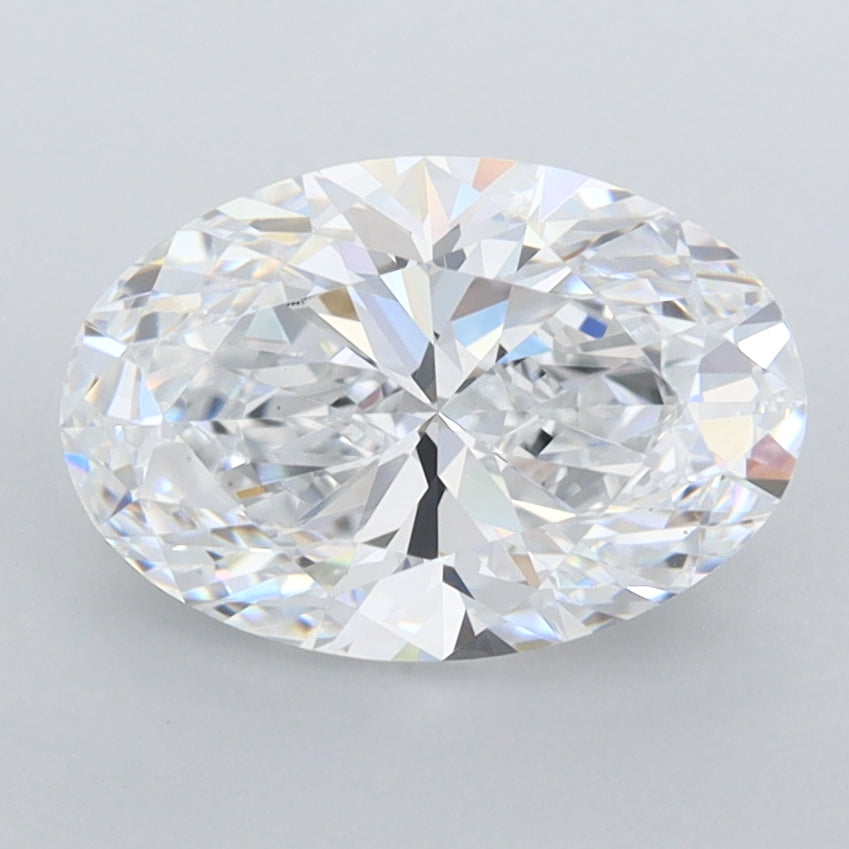 2.10 Carat Oval Shaped, Ideal Cut, D Color, FL Clarity, IGI Certified Lab Grown Diamond