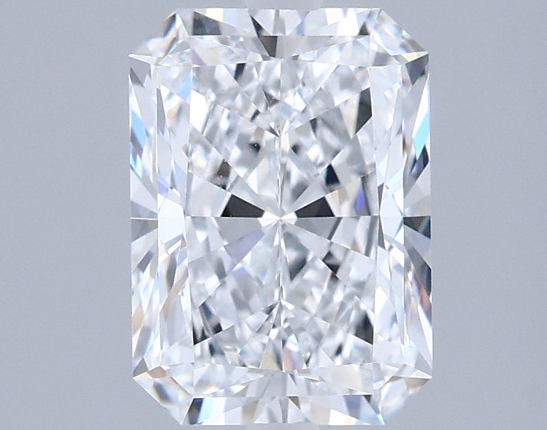 1.80 Carat Radiant Shaped, Ideal Cut, D Color, VVS1 Clarity, IGI Certified Lab Grown Diamond