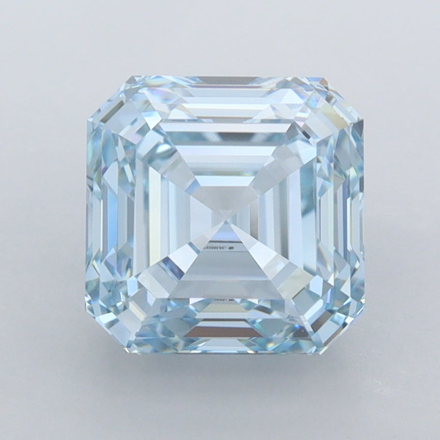 2.80 Carat Asscher Shaped, Ideal Cut, VVS2 Clarity, IGI Certified Lab Grown Diamond