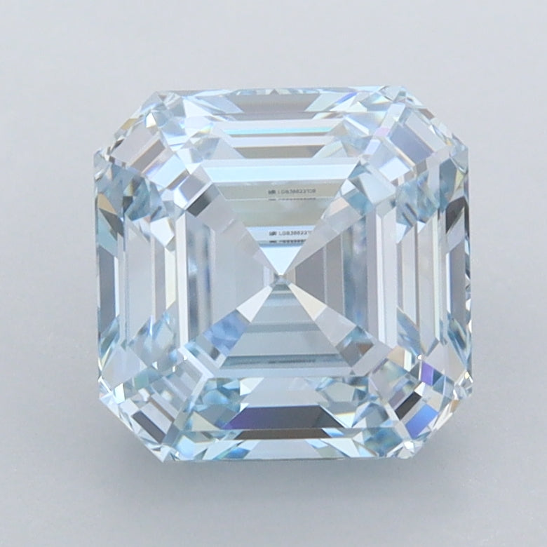 2.35 Carat Asscher Shaped, Ideal Cut, VVS1 Clarity, IGI Certified Lab Grown Diamond