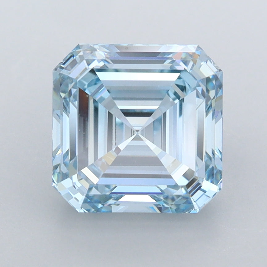 2.49 Carat Asscher Shaped, Excellent Cut, VVS1 Clarity, IGI Certified Lab Grown Diamond