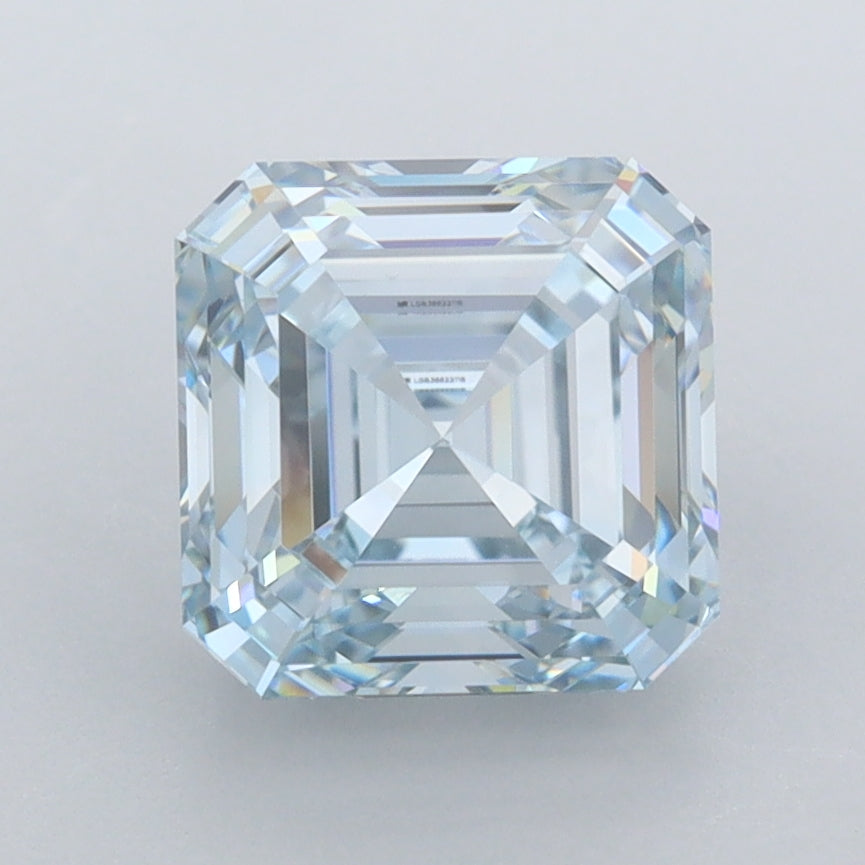 2.57 Carat Asscher Shaped, Ideal Cut, VVS2 Clarity, IGI Certified Lab Grown Diamond