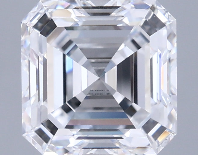 2.89 Carat Asscher Shaped, Ideal Cut, D Color, VVS1 Clarity, IGI Certified Lab Grown Diamond