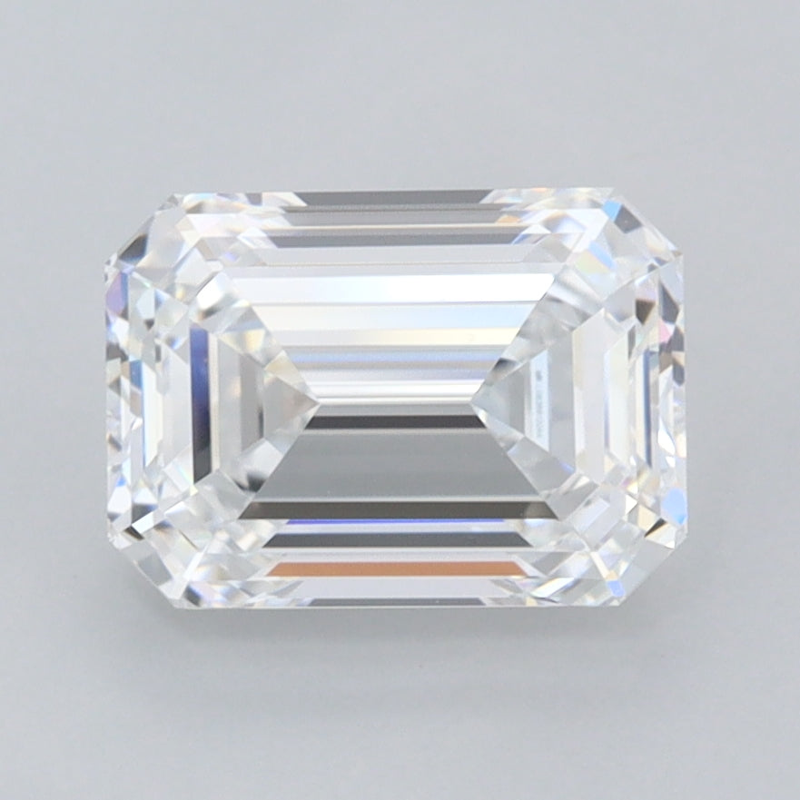 2.38 Carat Emerald Shaped, Ideal Cut, D Color, FL Clarity, IGI Certified Lab Grown Diamond